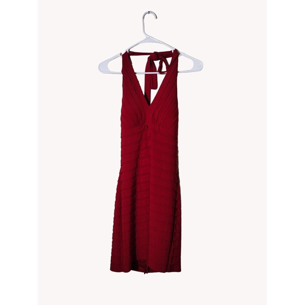 Adrianna Papell Dress 4 Mini Halter Layered Party